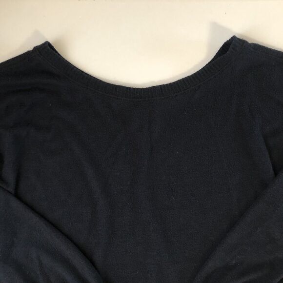 Abercrombie & Fitch Soft A&F Cozy Tie Waist Black Cropped Top Size XS - Picture 15 of 16
